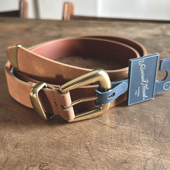Universal Thread Brown Faux Leather Suede Belt Size L - Picture 2 of 4